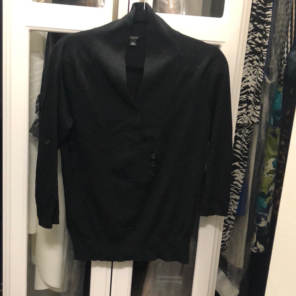Ann Taylor Black V-Neck Sweater